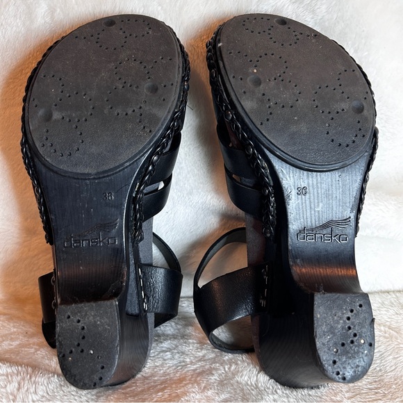Dansko Black Leather Sandals - Size 36 EU - Picture 7 of 11
